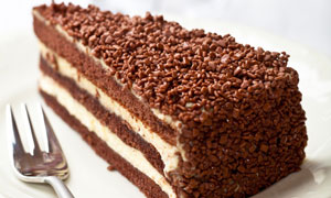 巧克力奶油夹层蛋糕摄影高清图片